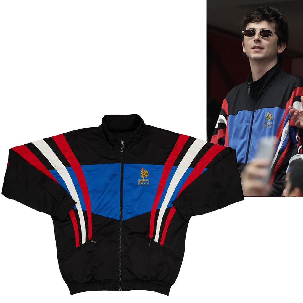 Timothee Chalamet Vintage France National Football Team Jacket Timothee Chalamet Merch Fan Gifts - Merchluma