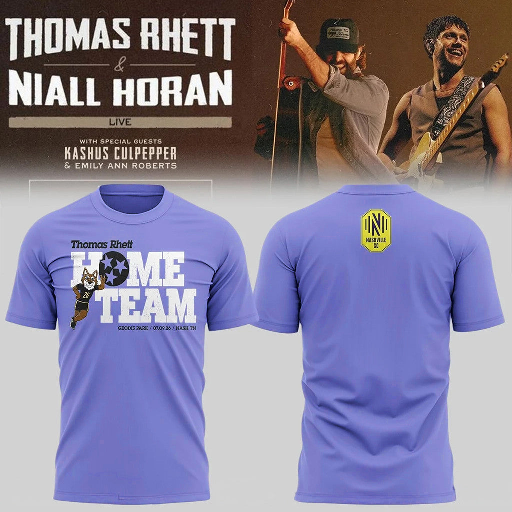 Thomas Rhett And Niall Horan Merch 2026 Thomas Rhett Home Team Geodis Park T-Shirt Fan Gifts - Merchluma