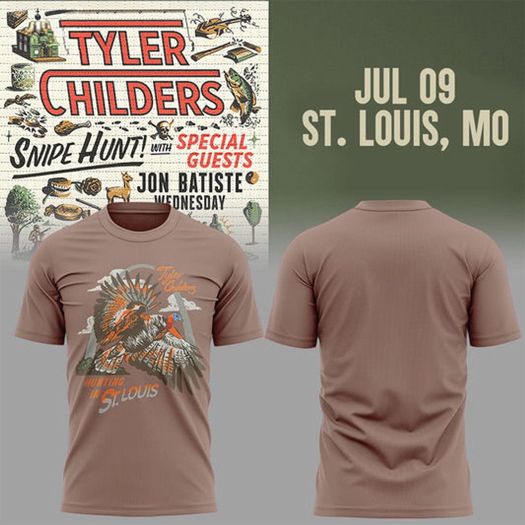 Tyler Childers Snipe Hunt Tour 2026 At St Louis T-Shirt Tyler Childers Merch Gift For Music Fan - Merchluma
