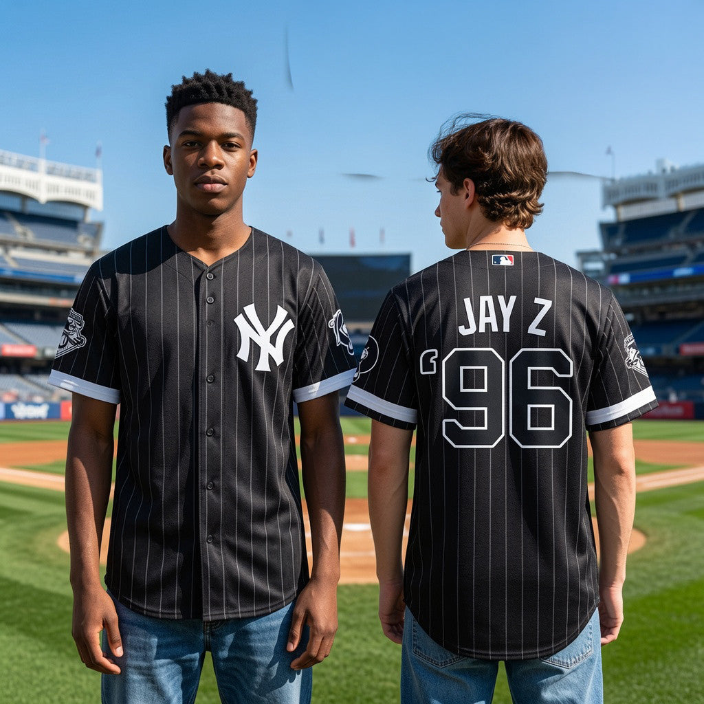 NY Yankees X Jay Z Baseball Jersey NY Yankees Merch Birthday Presents For Brother - Merchluma