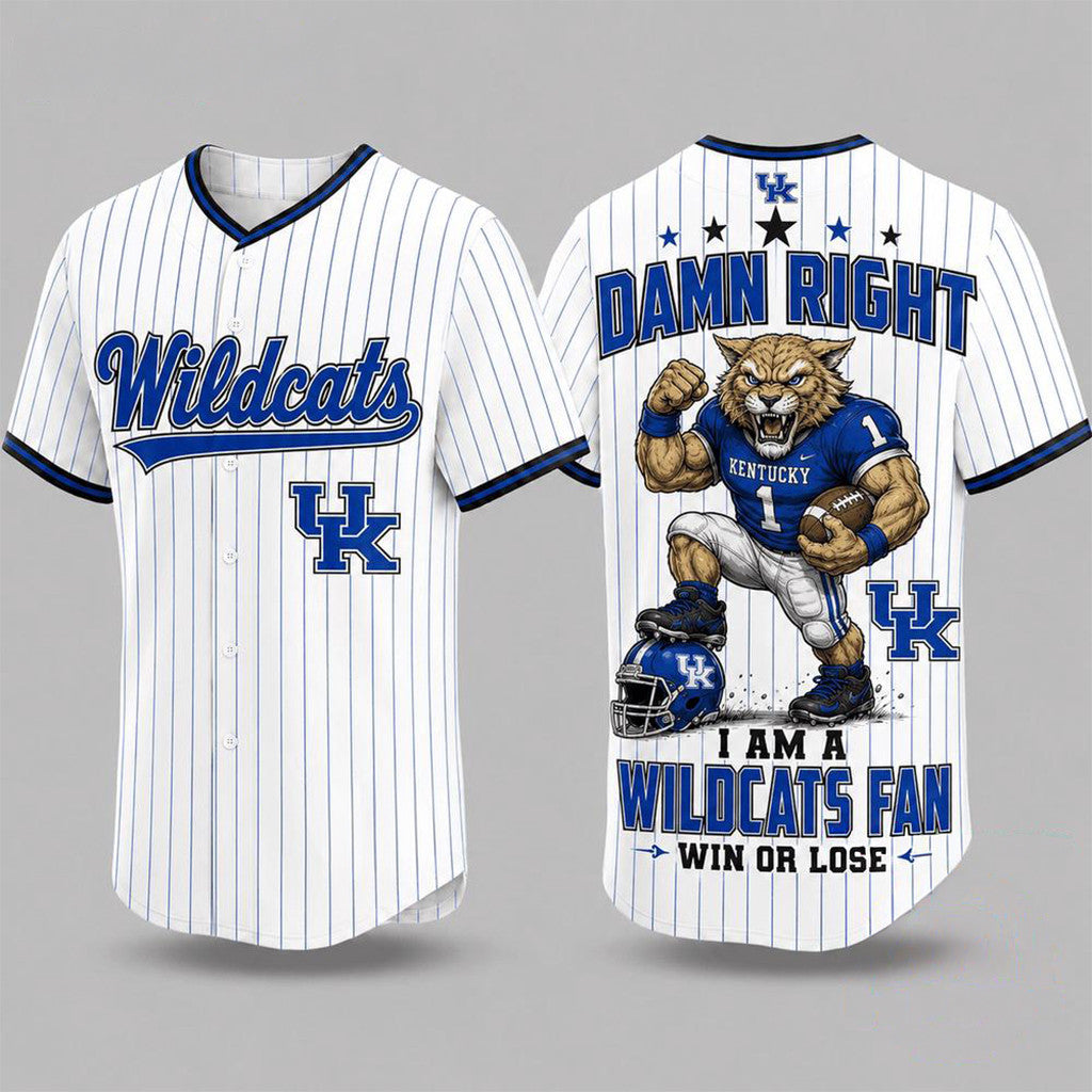 Kentucky Wildcats Mascot Forever Loyal Fan Baseball Jersey Kentucky Wildcats Merch Best Gifts - Merchluma