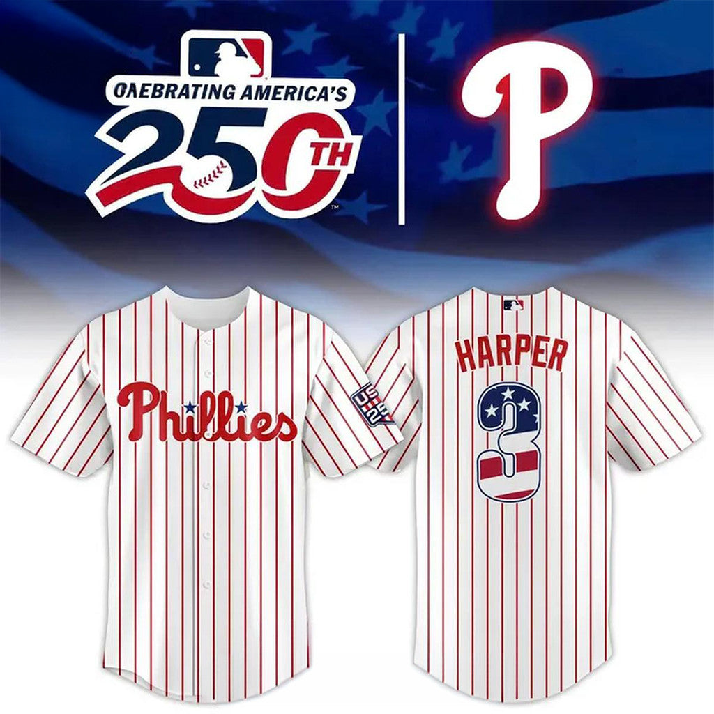 Personalized Philadelphia Phillies Merch 2026 America 250th Baseball Jersey Gifts For Fans - Merchluma