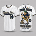 Notre Dame Fighting Irish Mascot Forever Loyal Fan Baseball Jersey Fighting Irish Merch - Merchluma