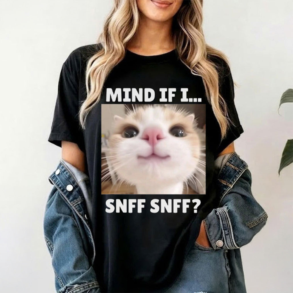 Mind If I Funny Cat Meme T-Shirt Internet Humor Shirt Best Gifts For Him - Merchluma