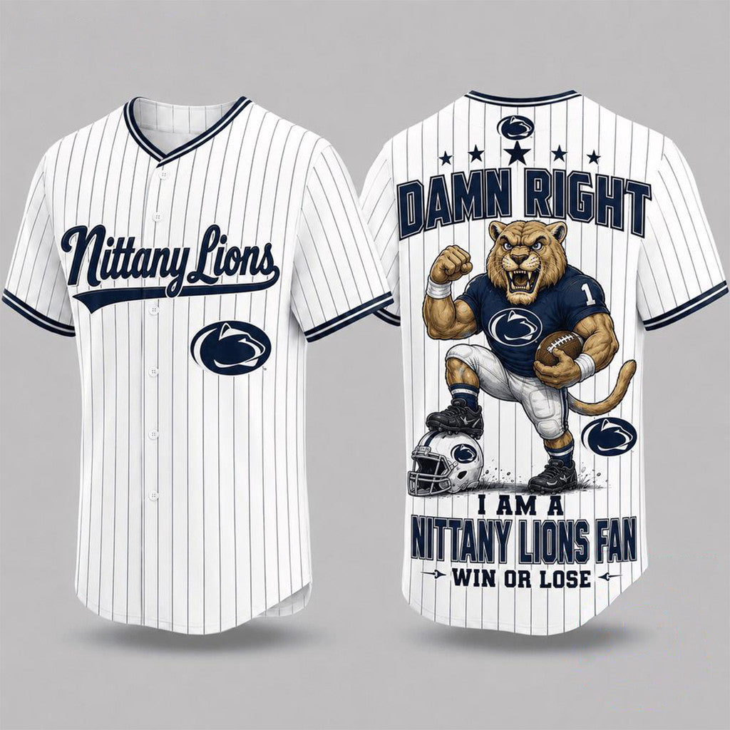 Penn State Nittany Lions Mascot Forever Loyal Fan Baseball Jersey Nittany Lions Merch Gifts - Merchluma