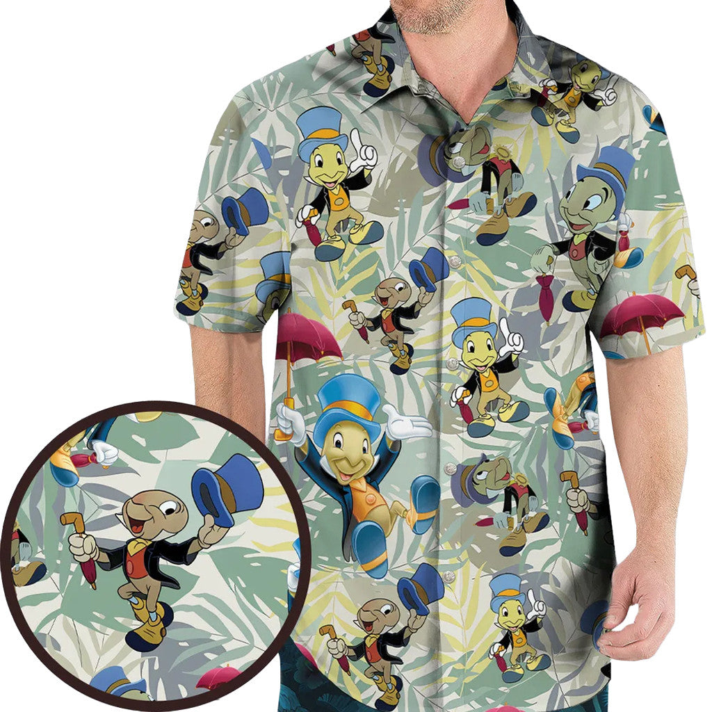 Jiminy Cricket Pinocchio Hawaiian Shirt Jiminy Cricket Merch Minimalist Gifts For Fans - Merchluma