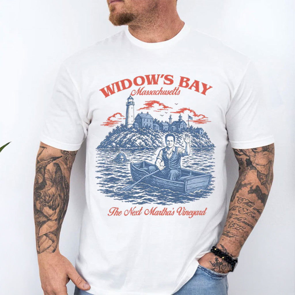 Widow’s Bay Travel Funny Retro TV Horror T-Shirt The Next Martha's Vineyard Shirt Present Ideas - Merchluma