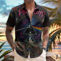 Pink Floyd Dark Side Of The Moon Stained Glass Hawaii Shirt Pink Floyd Merch Gift Ideas For Him - Merchluma