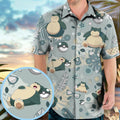 Snorlax Pokemon Pokeball Summer Hawaiian Shirt Pokemon Merch Gift For Anime Fans - Merchluma