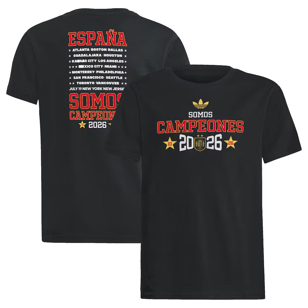 Spain World Cup Champions Merch 2026 Somos Campeones T-Shirt Black We Are Champions Shirt - Merchluma