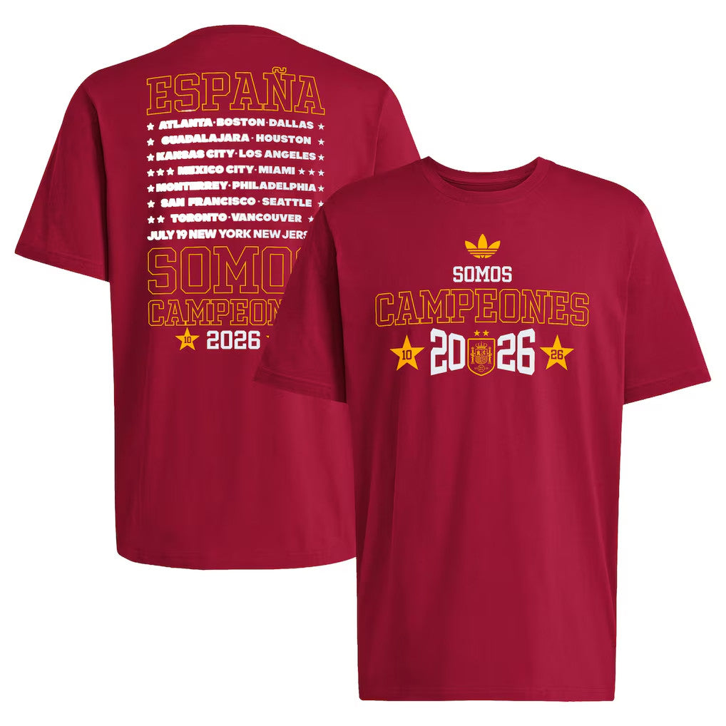 Spain World Cup Champions Merch 2026 Somos Campeones T-Shirt Spain Champions Shirt Red - Merchluma