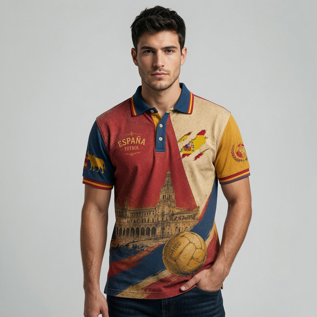 Spanish Football World Cup Polo Shirt Spanish Soccer Merch Meaningful Gifts For Brother - Merchluma