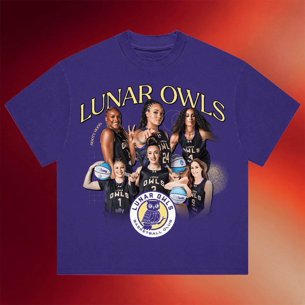 Unrivaled Merch 2026 Lunar Owls Basketball Club Player T-Shirt Basketball Fan Gift Ideas - Merchluma