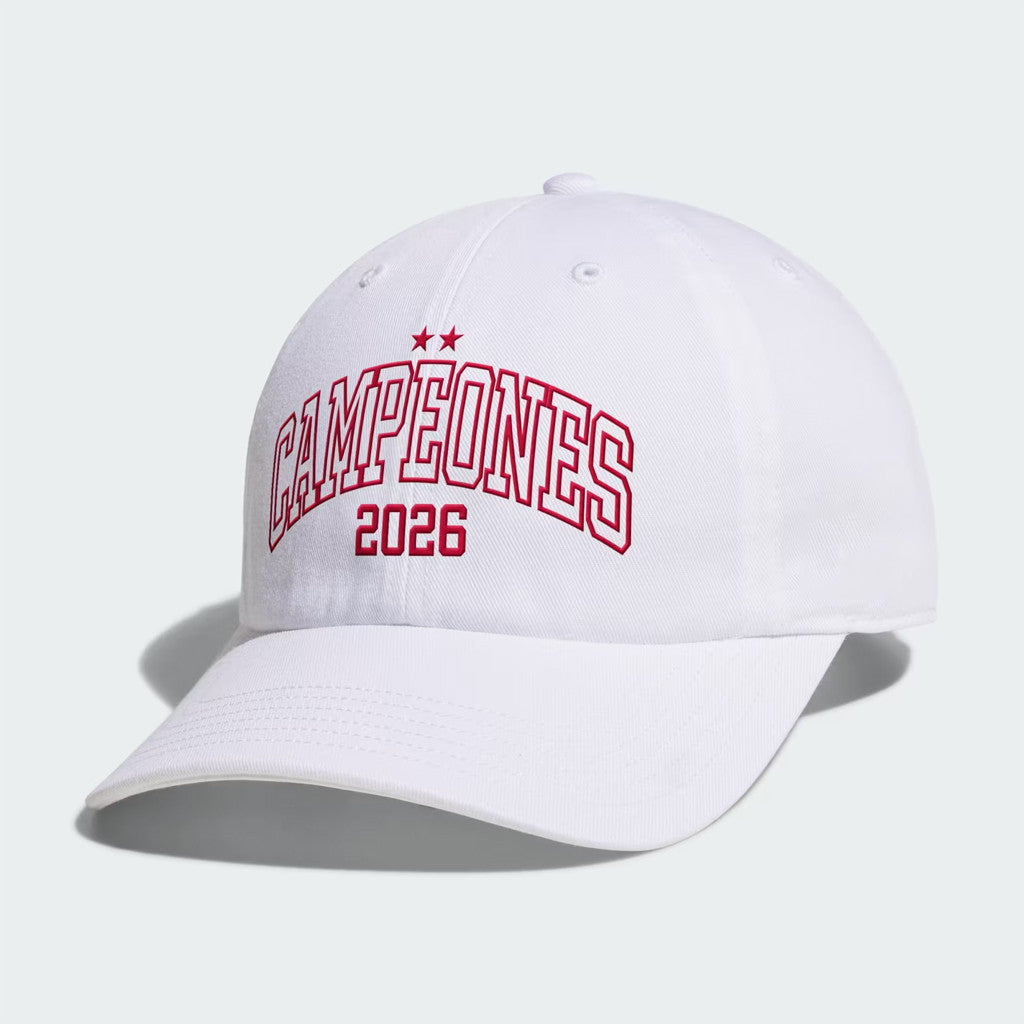 Spain World Cup Champions Merch 2026 Spain Campeones White Hat Embroidered RFEF 2 Stars Hat - Merchluma