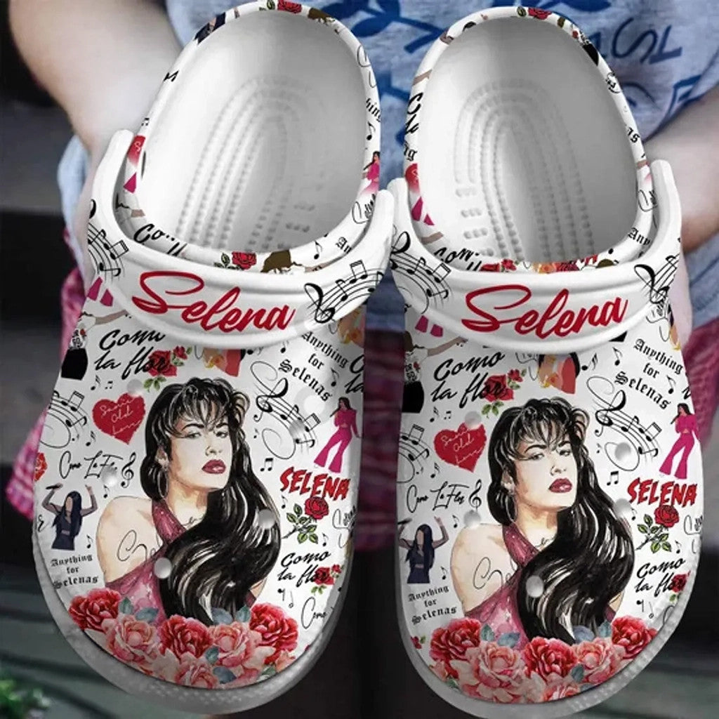 Selena Music Legend Pattern Crocs Shoes Selena Merch Gift Ideas For Her - Merchluma
