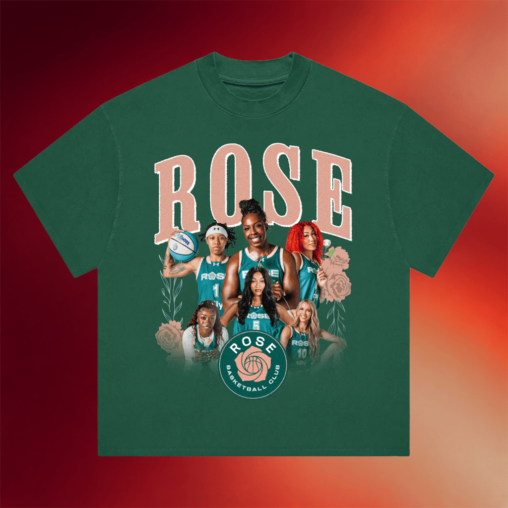Unrivaled Merch 2026 Rose Basketball Club Player T-Shirt Good Gifts For Basketball Fans - Merchluma
