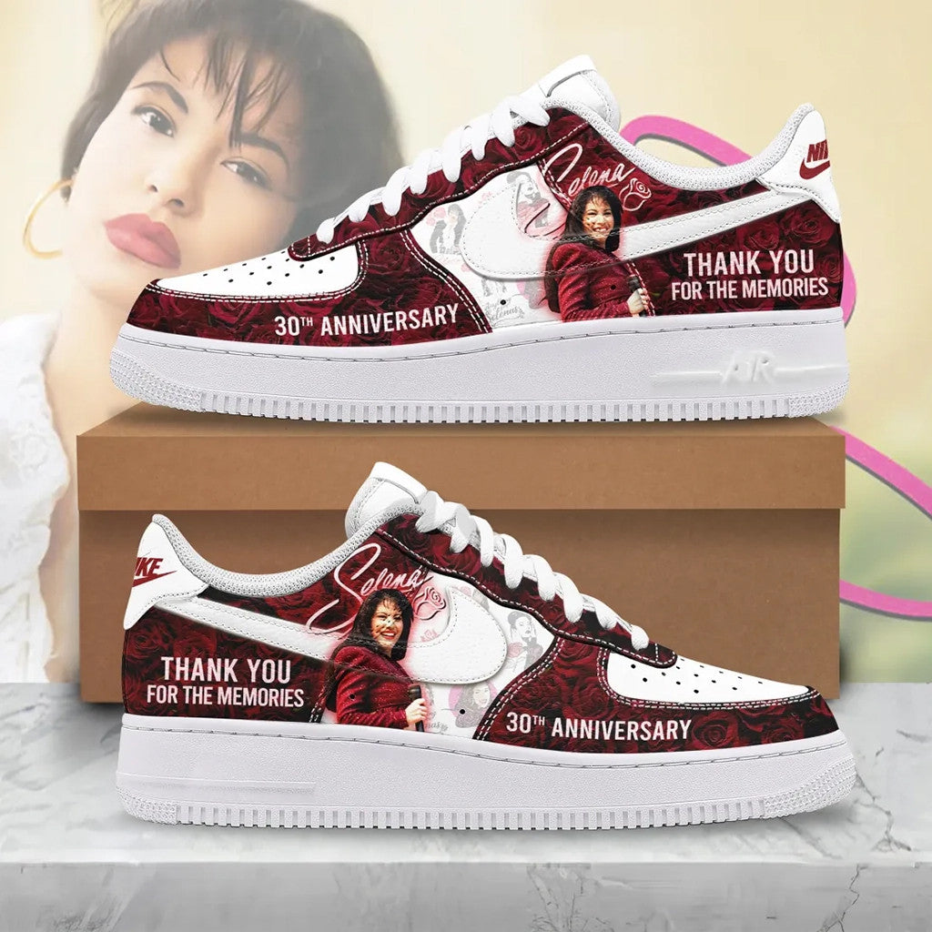 Selena 30th Anniversary Thank You For The Memories Shoes Selena Merch Gift For Music Fans - Merchluma