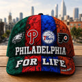 Personalized Philadelphia Sports Teams Multi-Logo Hat Philadelphia Baseball Cap Gifts For Fans - Merchluma
