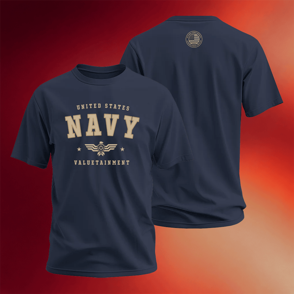 Valuetainment Merch 2026 Future Looks Bright US Navy T-Shirt Navy Retirement Gifts - Merchluma