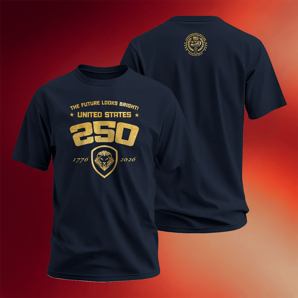 Valuetainment Merch USA 250 Collection Shirt Future Looks Bright USA 250 T-Shirt Navy - Merchluma