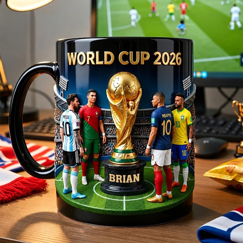 Custom World Cup 2026 Mug Soccer Lover Cup Vintage Gifts For Fans - Merchluma
