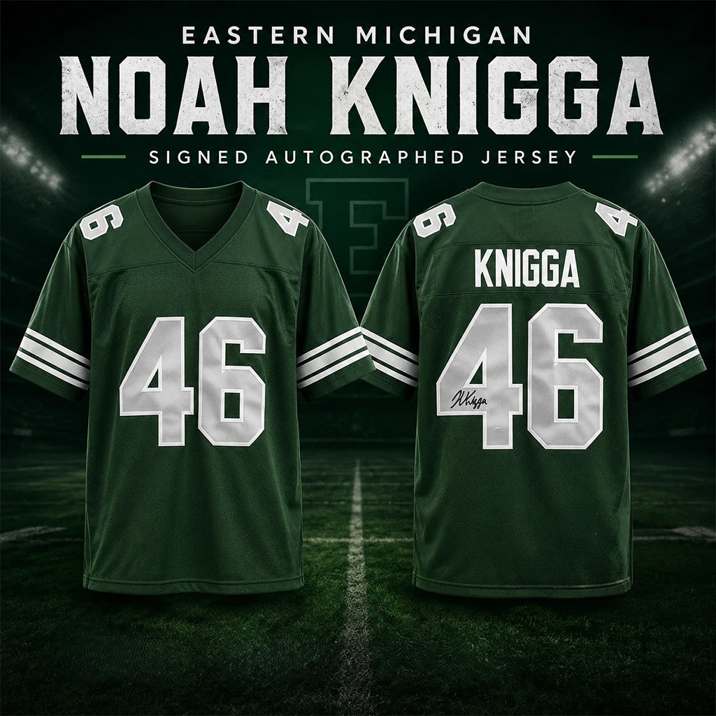 Noah Knigga Eastern Michigan Eagles Signed Football Jersey Noah Knigga Merch Meaningful Gifts - Merchluma