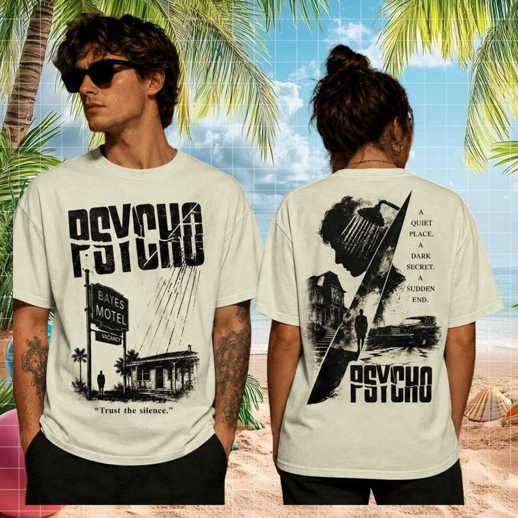 Psycho Alfred Hitchcock Merch Horror Classic T-Shirt Gift For Movie Buff Fans - Merchluma