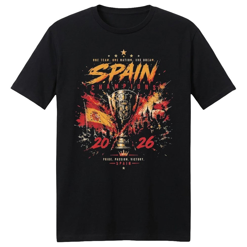 Spain World Cup Champions Merch 2026 Spain Champions Shirt One Team One Nation One Dream Tee - Merchluma