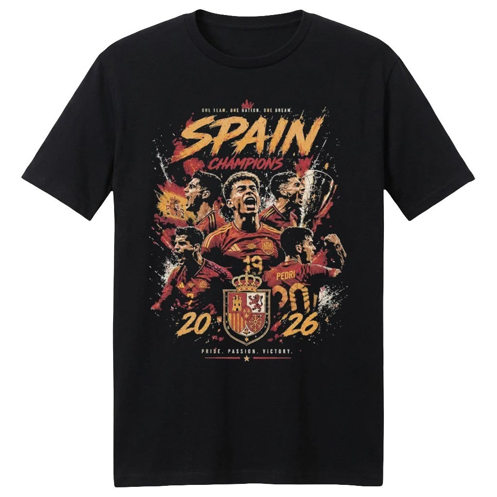 Spain World Cup Champions Merch Spain Champions Shirt One Team One Nation One Dream WC 2026 Tee - Merchluma
