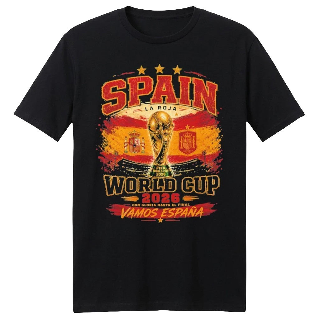 Spain World Cup Champions Merch Spain La Roja T-Shirt Spain Final Winners Shirt Black Fan Gifts - Merchluma