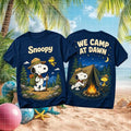 Snoopy Camping Merch Dawn Peanuts Comic Adventure T-Shirt Outdoor Nature Lover Gift - Merchluma