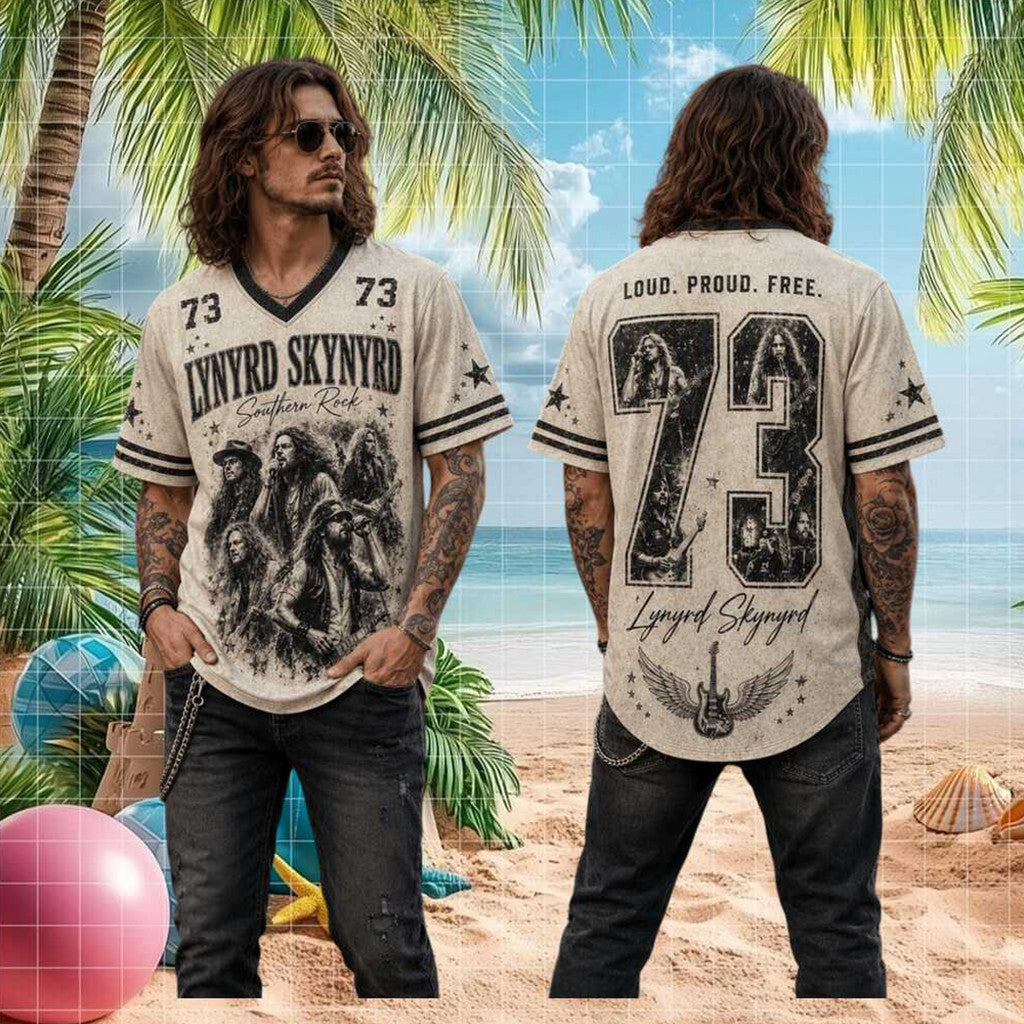 Lynyrd Skynyrd Southern Rock Band Music Fan V-Neck Shirt Lynyrd Skynyrd Merch Birthday Gift - Merchluma