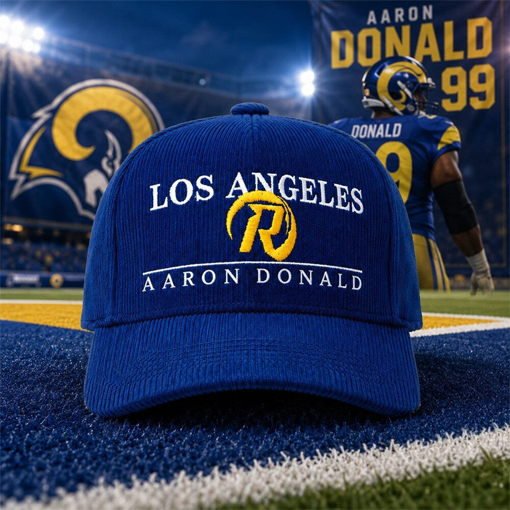 Los Angeles Rams Aaron Donald Hat 2026 Los Angeles Rams Merch Birthday Presents For Him - Merchluma