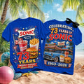 Sonic Drive In T-Shirt 73rd Anniversary 1953 2026 Shirt Birthday Gift Ideas For Husband - Merchluma
