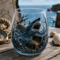 Shark’s Plunder The Kraken Pirate Legendary Ocean Wine Glass Shark’s Merch Gifts - Merchluma