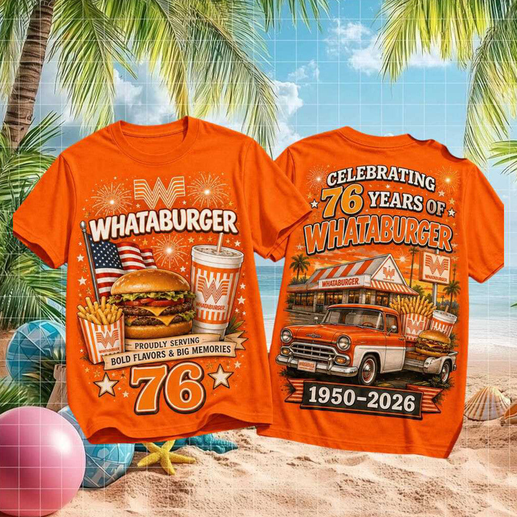 Whataburger 76th Anniversary Retro Celebrating 1950 2026 T-Shirt Whataburger Merch Present - Merchluma