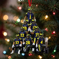 Michigan Wolverines Football Players Christmas Tree Ornament Michigan Wolverines Merch Gifts - Merchluma