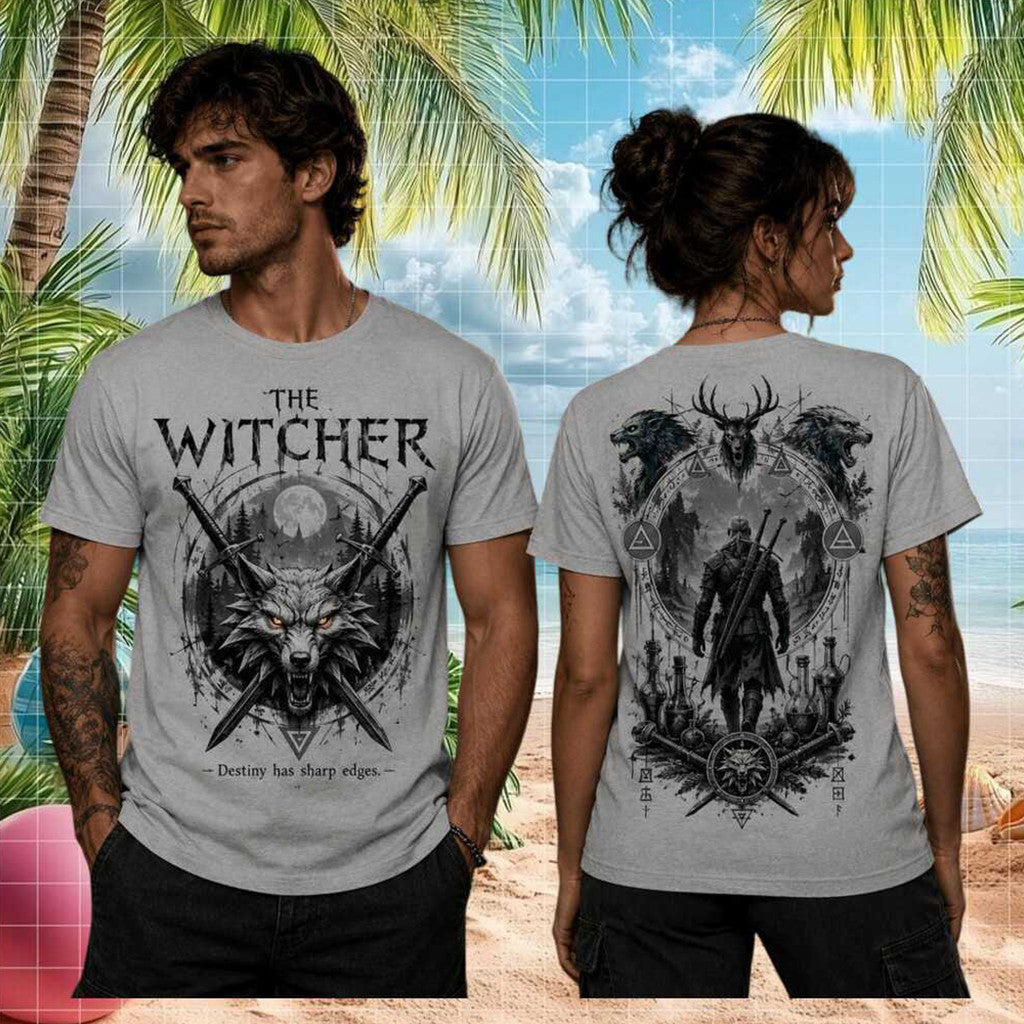 The Witcher Has Sharp Edges Fantasy Series Gaming T-Shirt The Witcher Merch Gifts - Merchluma