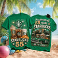 Starbucks 55th Anniversary Coffee Retro Car T-Shirt Starbucks Merch Birthday Present For Him - Merchluma