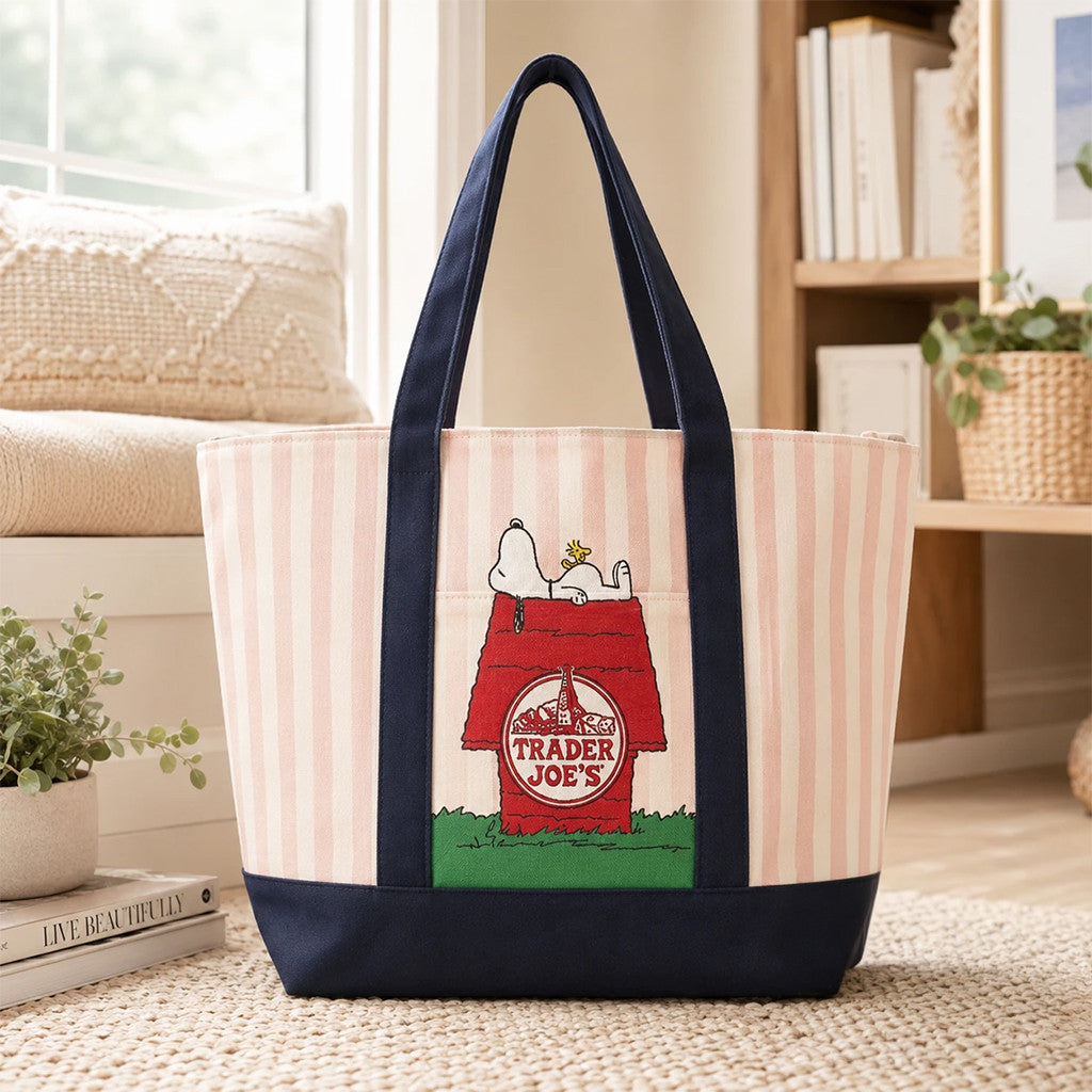 Snoopy Trader Joes Doghouse 2026 Drop Tote Bag Snoopy Merch Best Gifts For Her - Merchluma