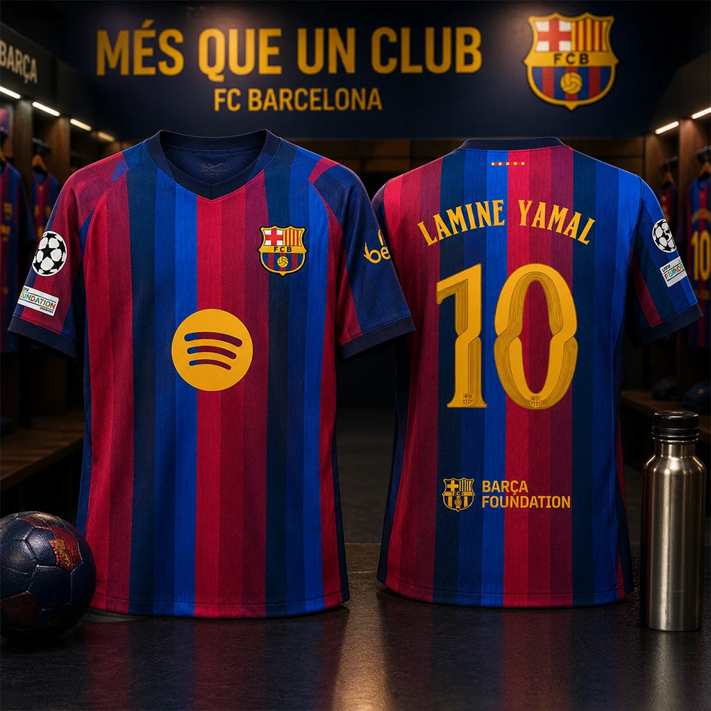 Lamine Yamal 10 Barcelona Soccer V-Neck Shirt Barcelona Soccer Merch Gift For Football Fans - Merchluma