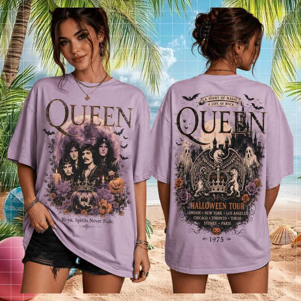 Queen Halloween Tour 1975 T-Shirt Queen Merch Useful Gift For Her - Merchluma