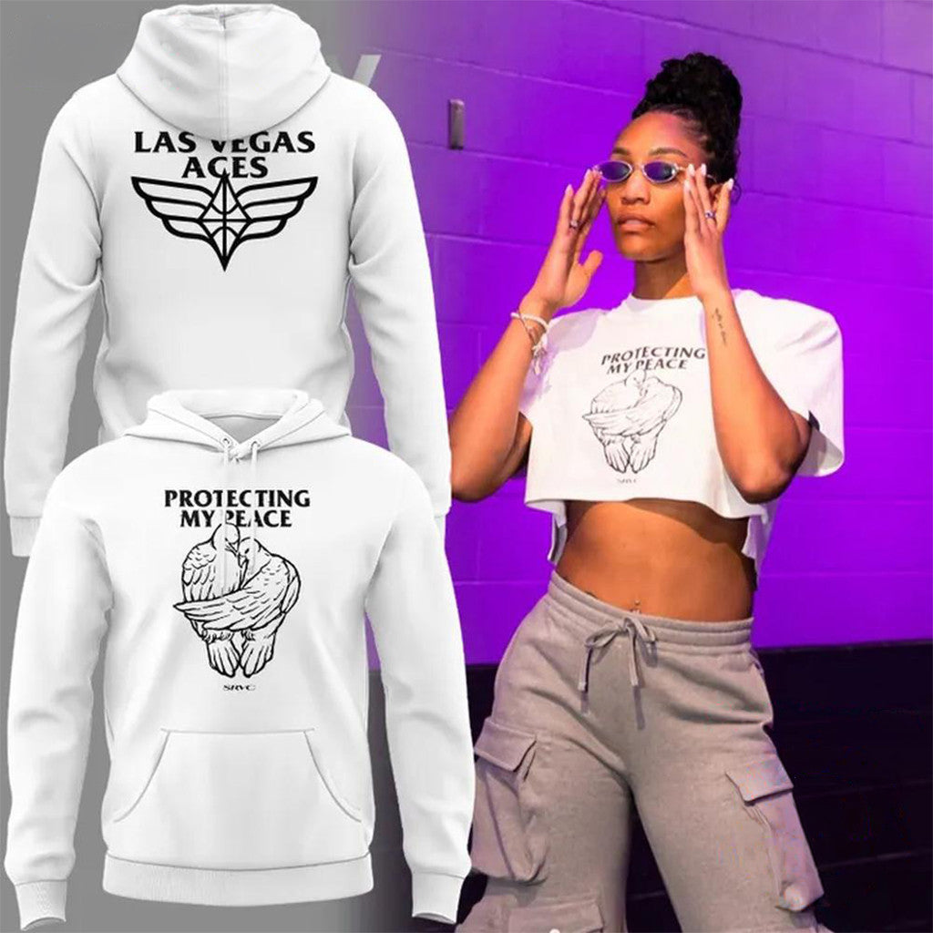 Las Vegas Aces A’ja Wilson Protecting My Peace 2026 Hoodie Las Vegas Aces Merch Unique Gift - Merchluma