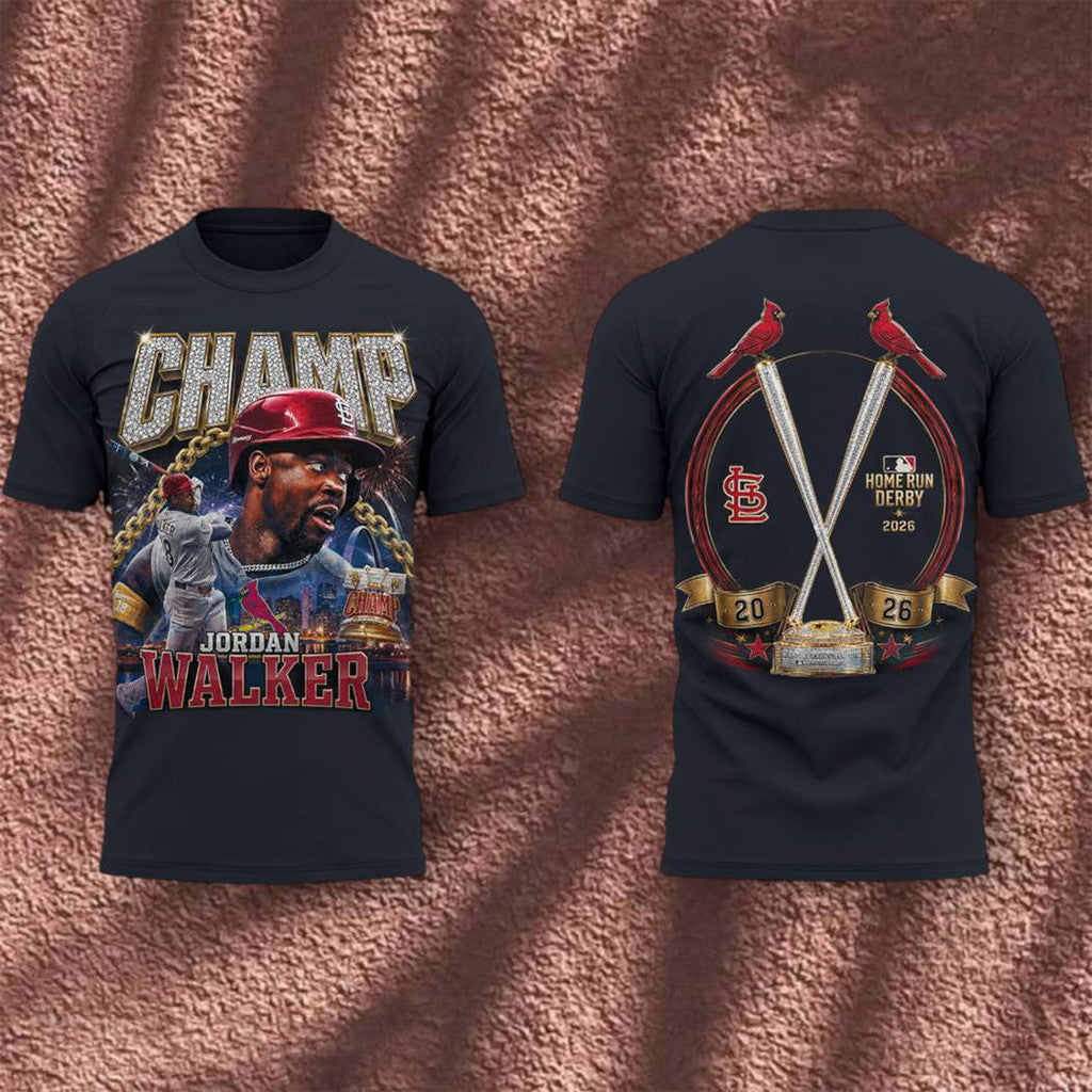 Jordan Walker Home Run Derby 2026 Champions T-Shirt Jordan Walker Merch Unique Gifts For Him - Merchluma