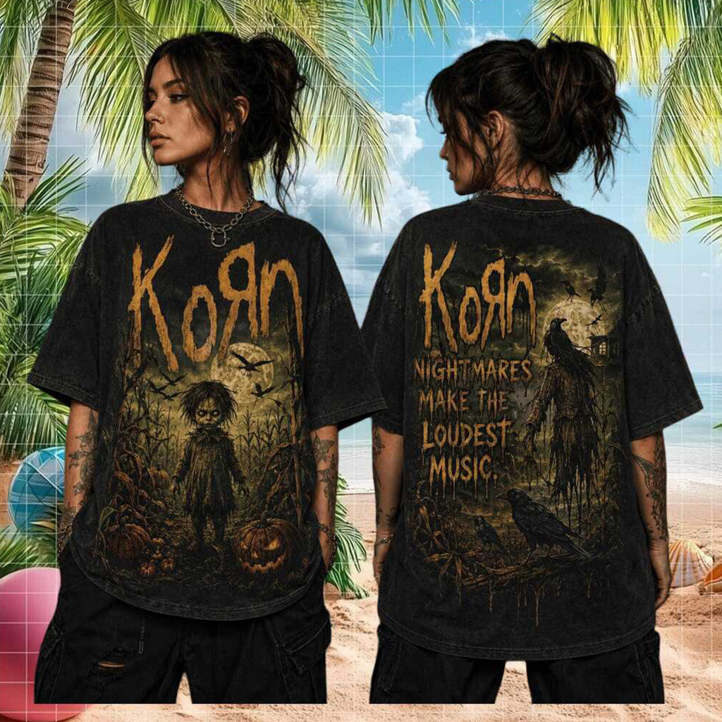Korn Horror Nightmares Band Music T-Shirt Korn Band Merch Best Gifts - Merchluma