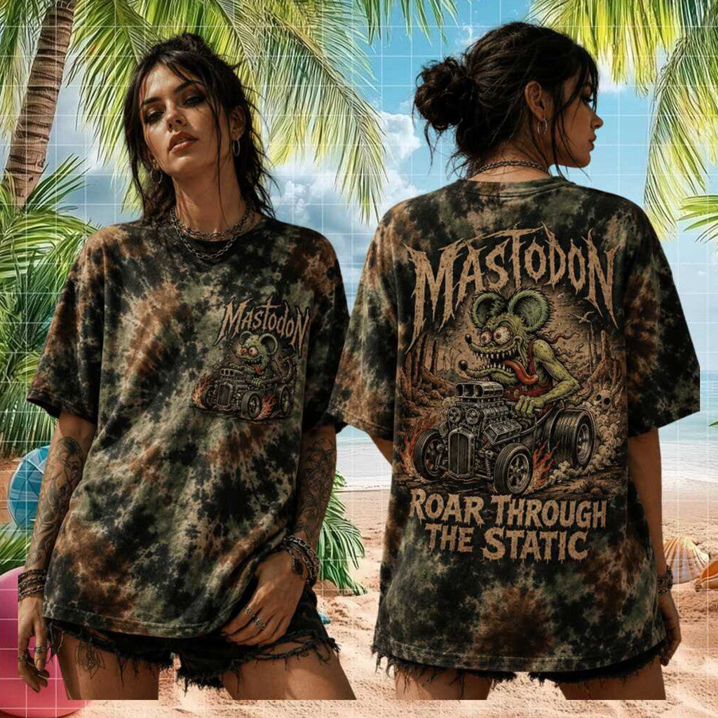 Mastodon Rat Hot Rod Roar Merch Through The Static T-Shirt Gift For Her - Merchluma