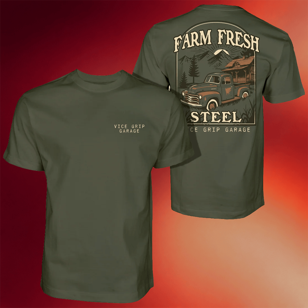 Vice Grip Garage Merch Farm Fresh Steel Truck T-Shirt Best Birthday Gift For Dad - Merchluma