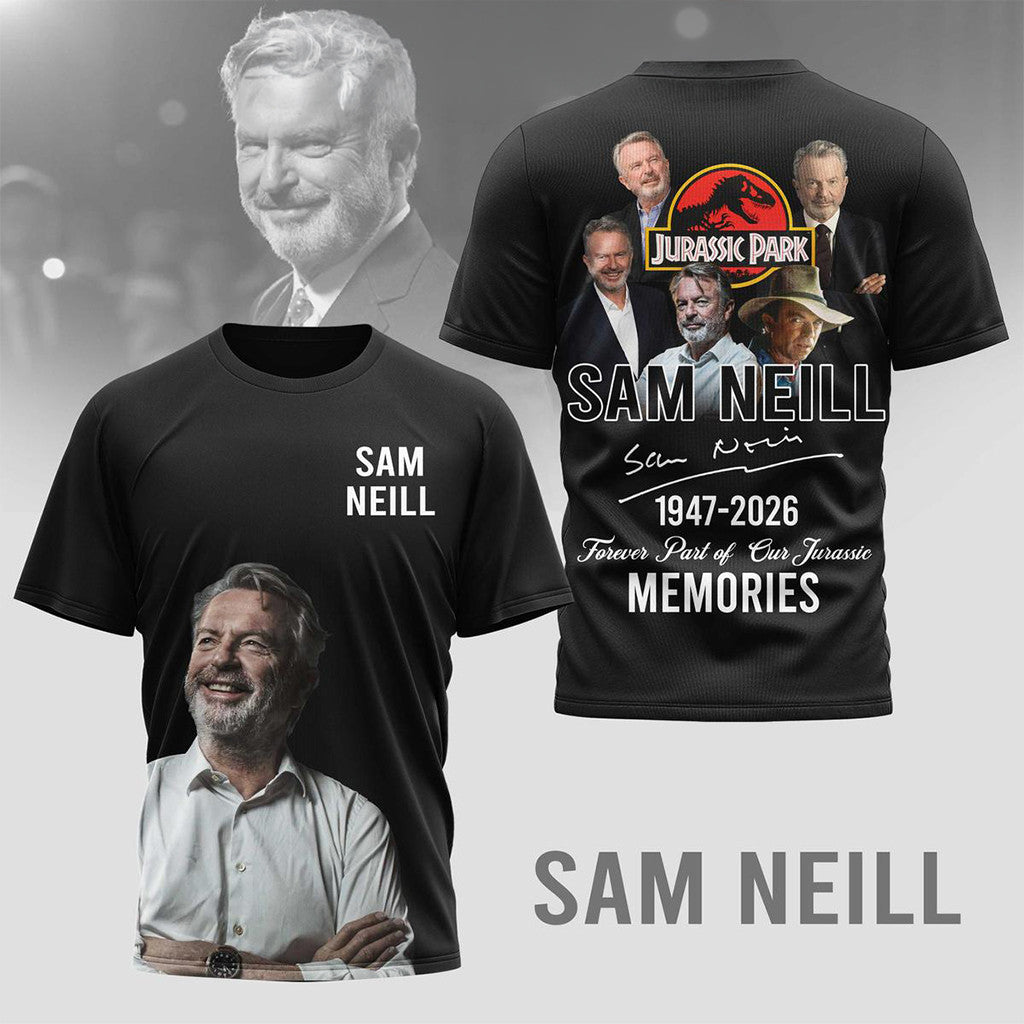 Sam Neill Jurassic Park Adventure Memories T-Shirt Sam Neill Merch Holiday Gifts For Fans - Merchluma