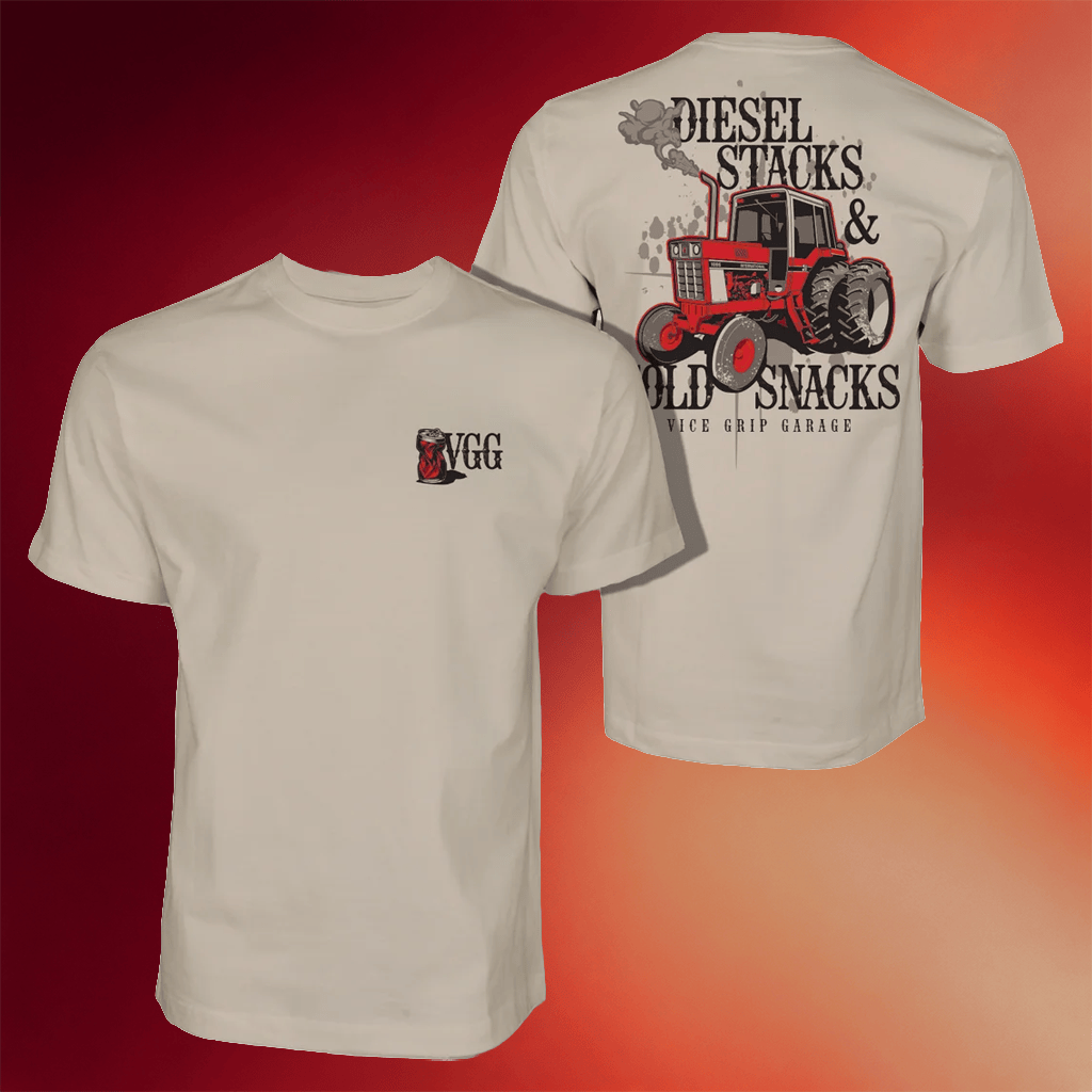 Vice Grip Garage Merch VGG Diesel Stacks Tractor Shirt Present For Him - Merchluma