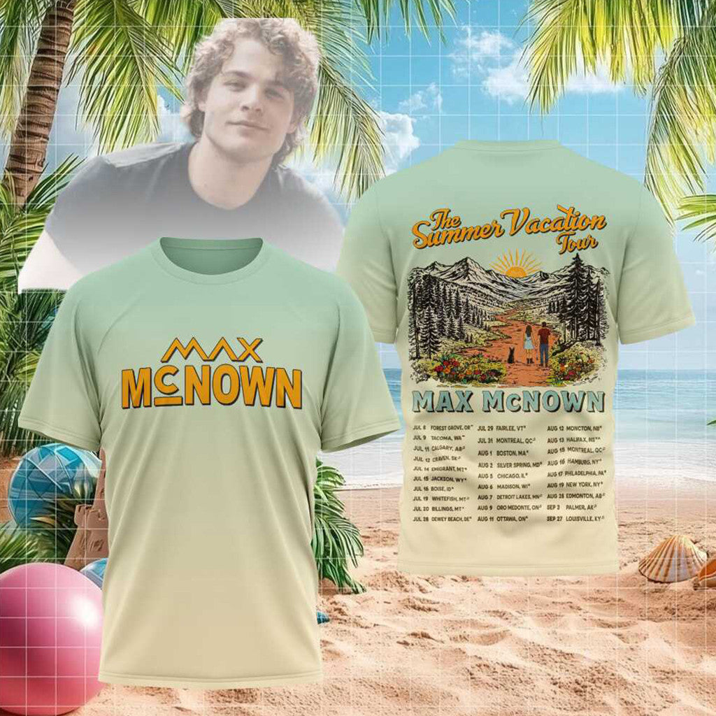Max Mcnown Merch The Summer Vacation Tour T-Shirt Gift Ideas For Husband - Merchluma